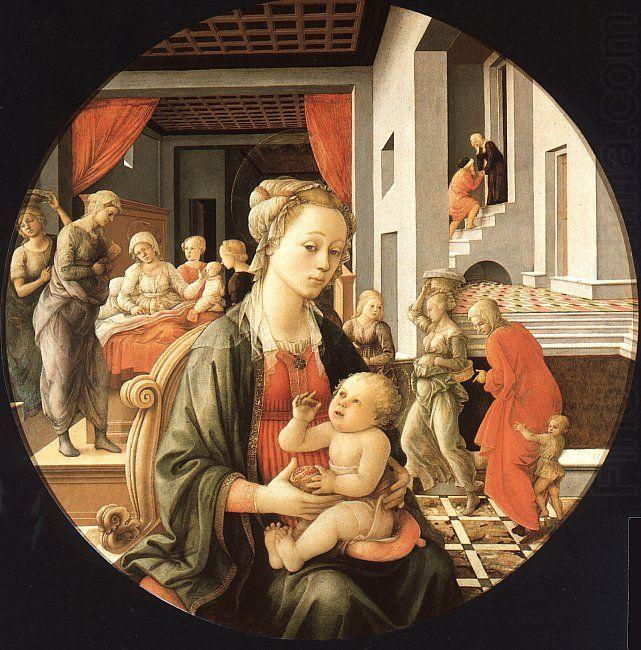 Madonna and Child with Stories from the Life of St.Anne, Fra Filippo Lippi